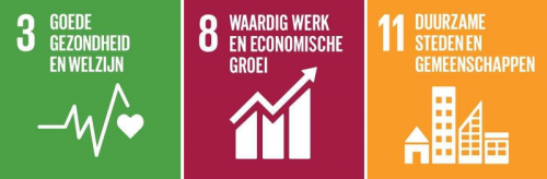 SDG 3, 8 en 11 die Gom heeft omarmt