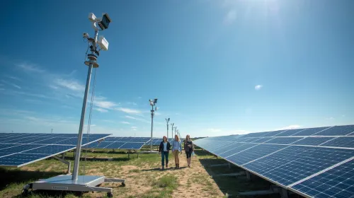 mobiele cameramasten zonnepark