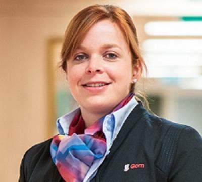 Portretfoto van Linda Vos, objectleidster bij Gom Zorg