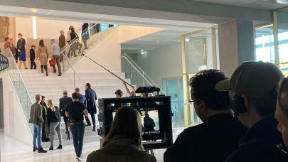 Filmset in Gerechtsgebouw Breda