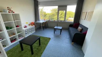 De speelkamer bij de opvang voor oekraiense vluchtelingen