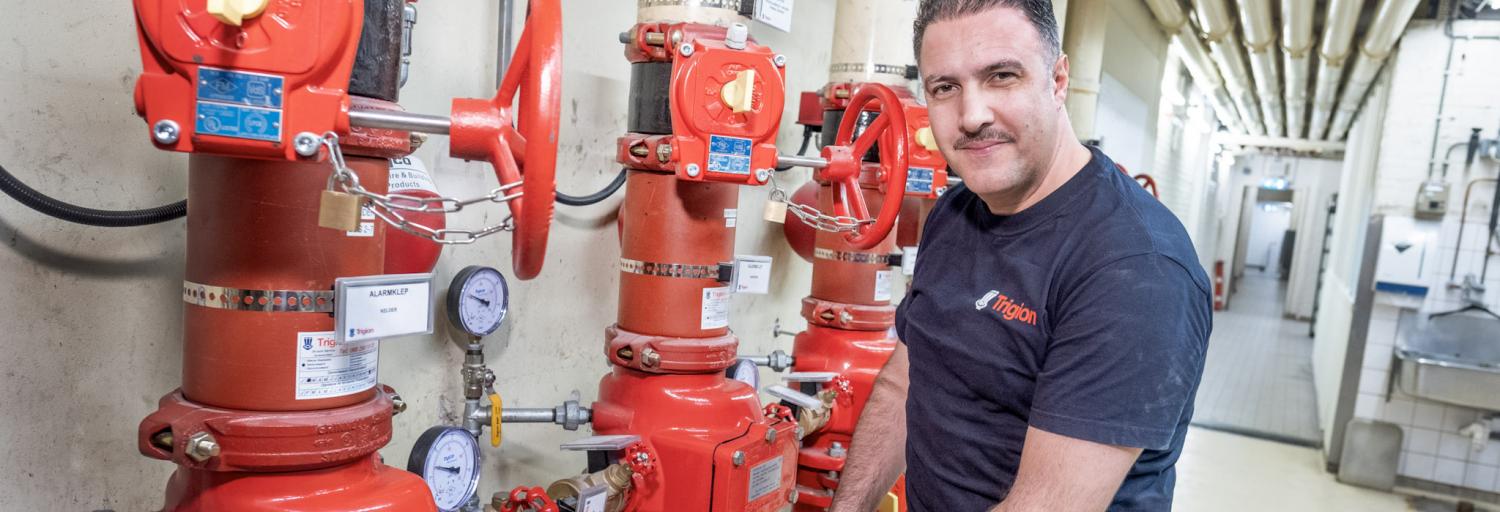 Trigion brandveiligheid man voor installatie