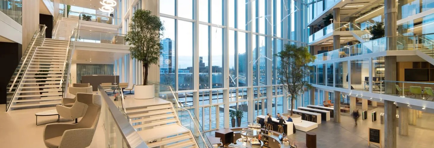 Foto van de binnenkant van een gebouw