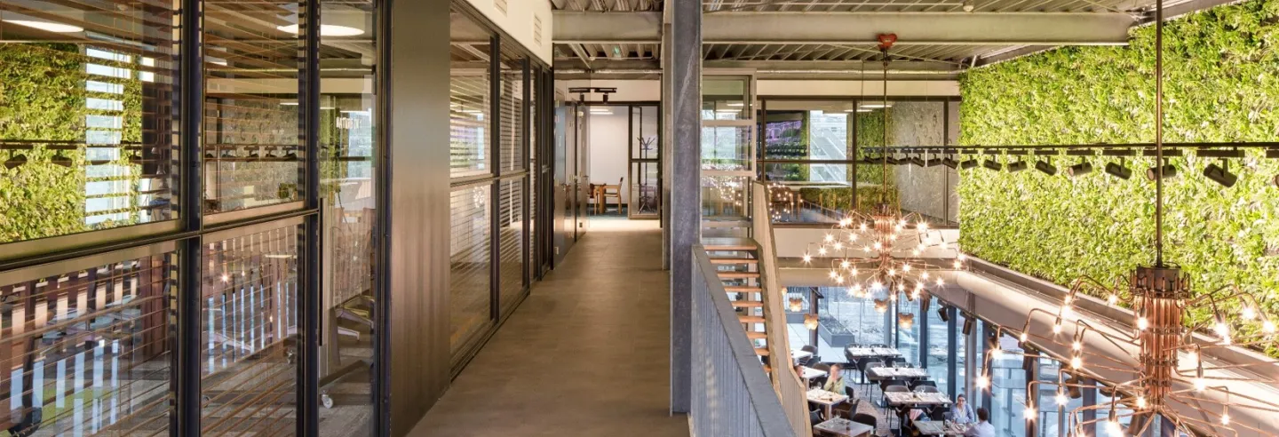 Binnenkant/interieur van The Green House restaurant in Utrecht