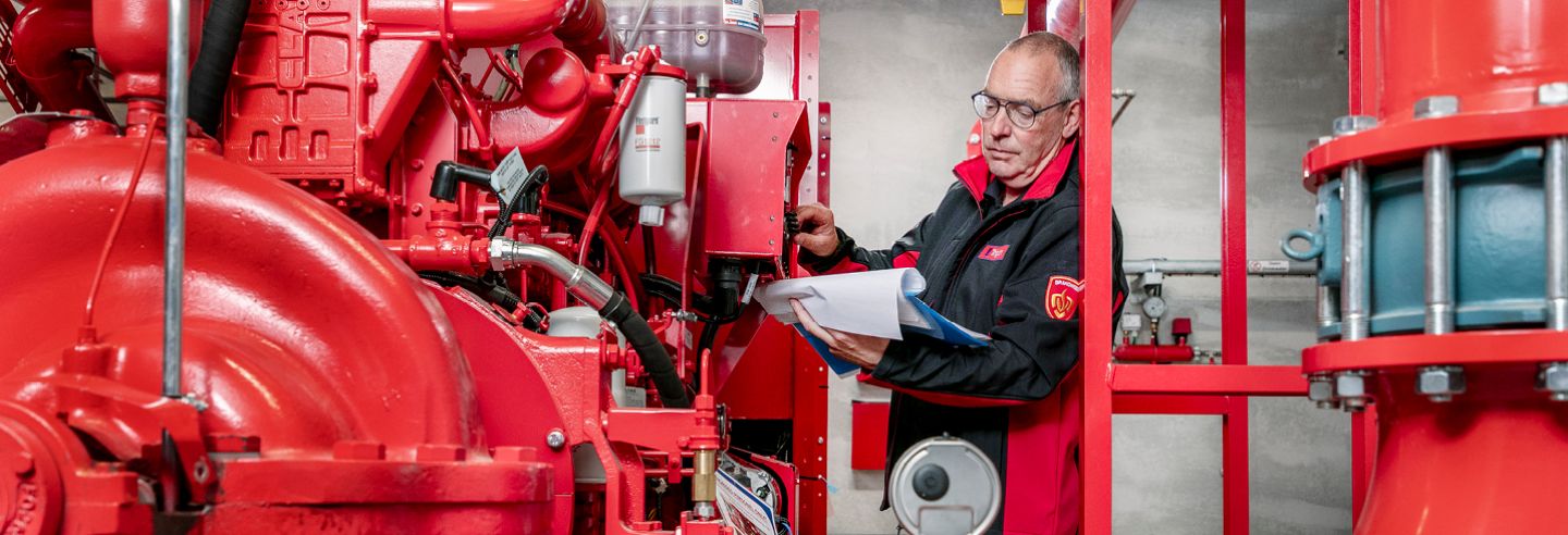 Brandwacht Trigion beveiligingsdiensten aan het werk op locatie.