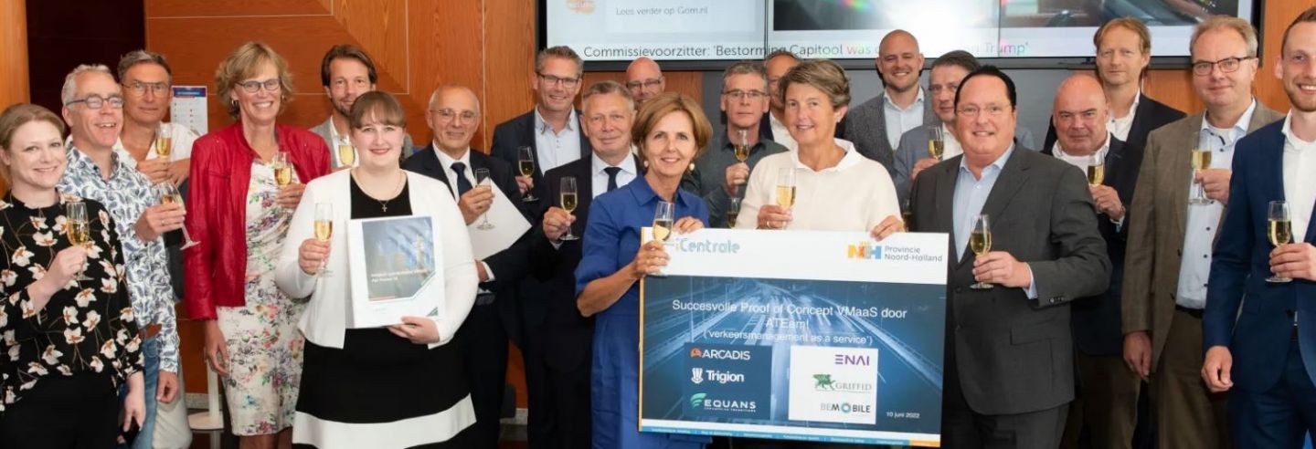 Trigion, Arcadis en Equans brengen toast uit op succesvolle testperiode en start samenwerking.