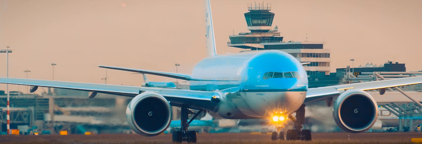 een vliegtuig van KLM 