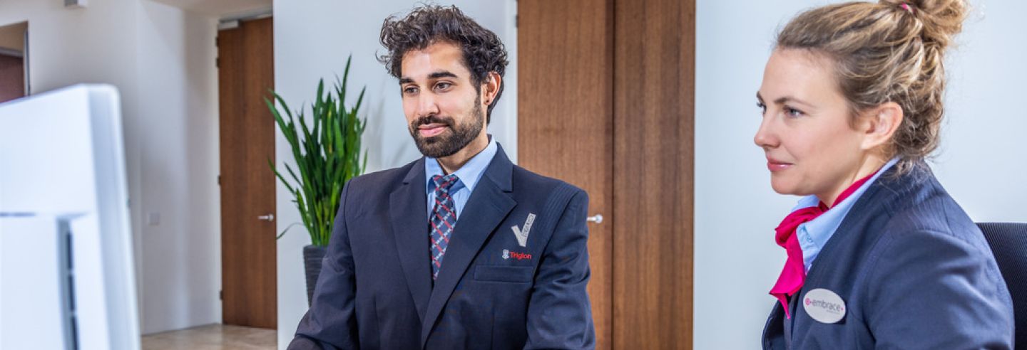 receptie en servicepunt samengevoegd