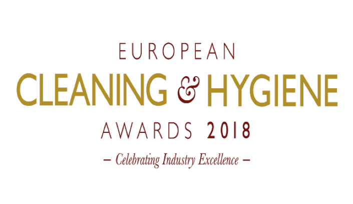 Logo van de European Cleaning & Hygiene Awards 2018 met de slogan ‘Celebrating Industry Excellence