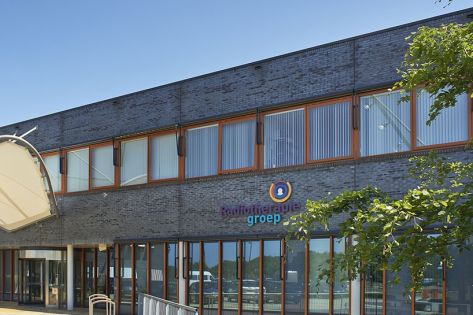 De voorkant van het gebouw van RadiotherapieGroep Deventer