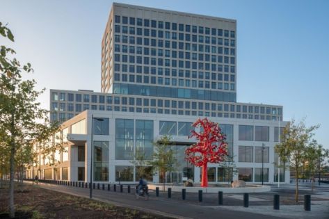 Het imposante gebouw van de rechtbank Breda