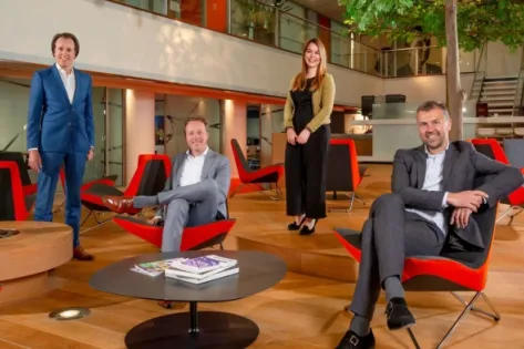 Anton van den Heuvel, Ludwig Holzapfel, Monica Gaastra en Sven-Olaf de Vries