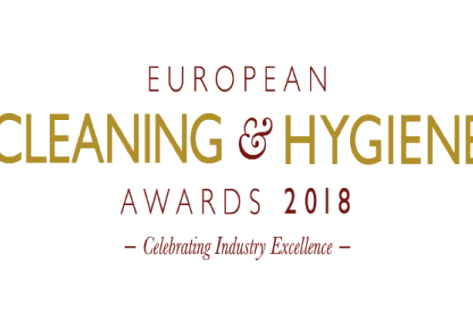 Logo van de European Cleaning & Hygiene Awards 2018 met de slogan ‘Celebrating Industry Excellence